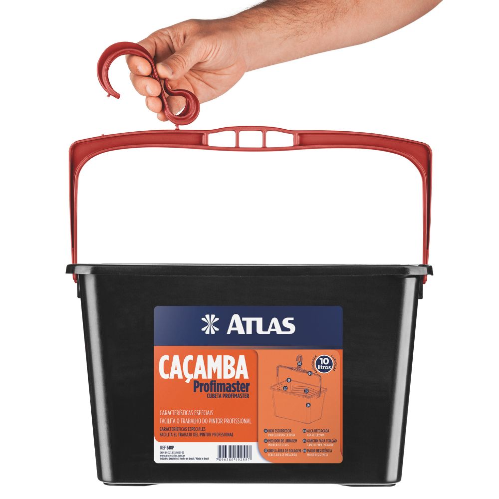 Caçamba para Pintura Preta 10L Atlas
